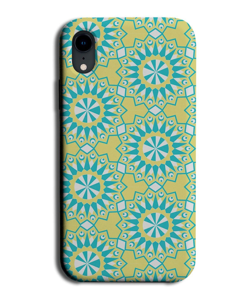 Ramadan Kareem Pattern Phone Case Cover Indian Mosaic Style Design Yellow Q074
