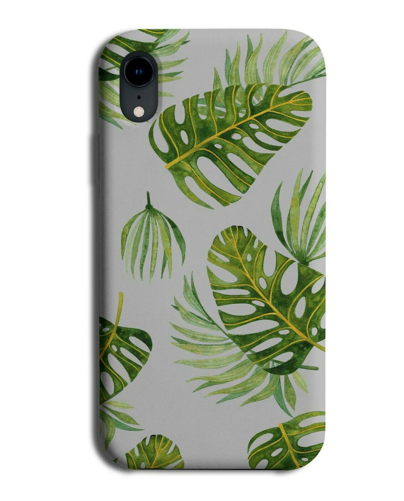 Grey Palm Tree Leaves Phone Case Cover Leaf Trees Jungle Rainforest Ferns F154