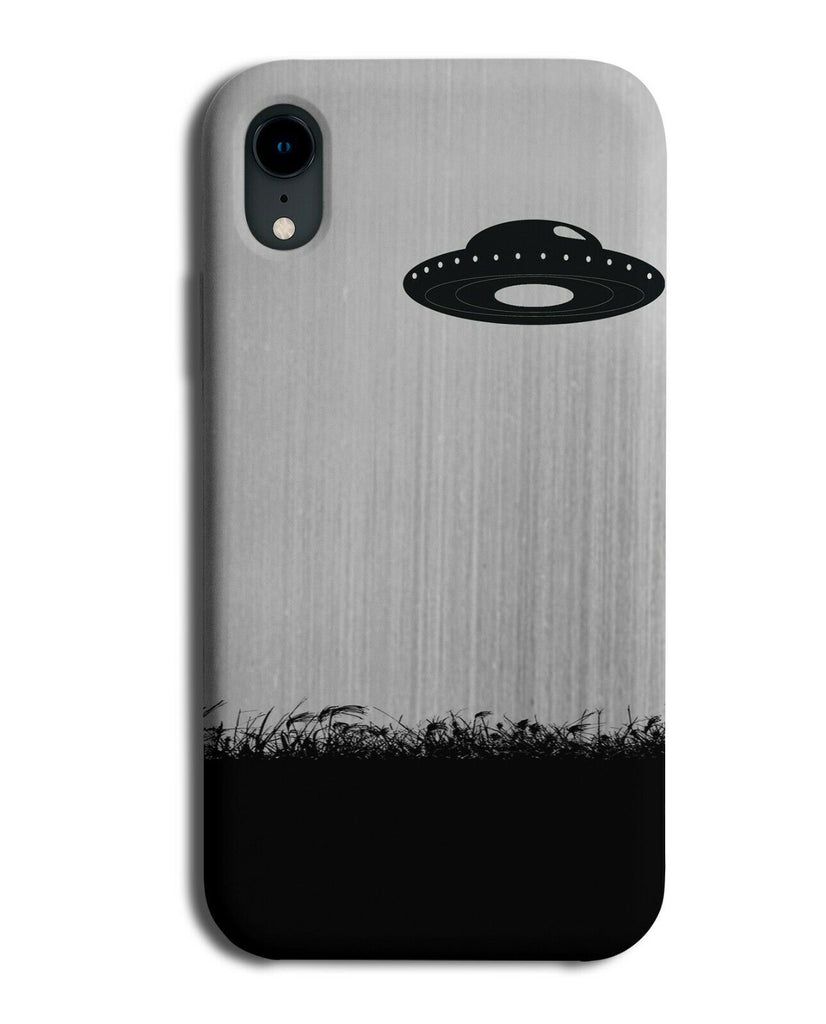 UFO Silhouette Phone Case Cover UFOs Aliens Alien Silver Coloured Grey i164