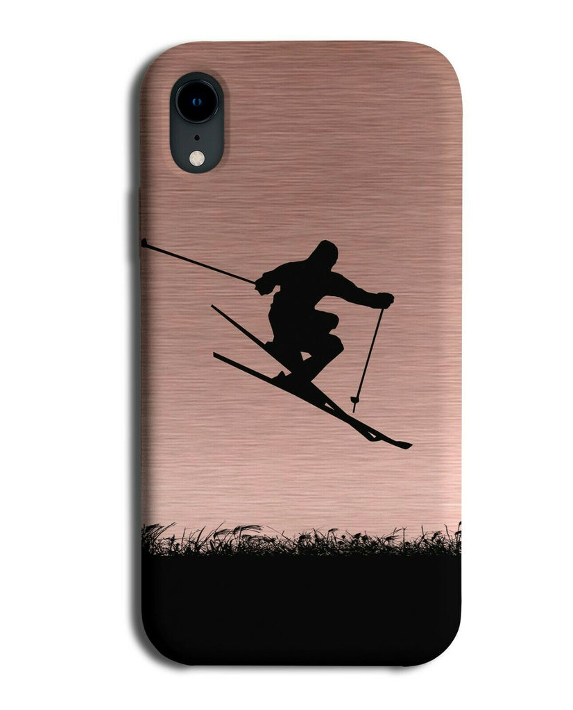 Skiing Phone Case Cover Ski Ski's Skiboard Board Rose Gold Coloured i685