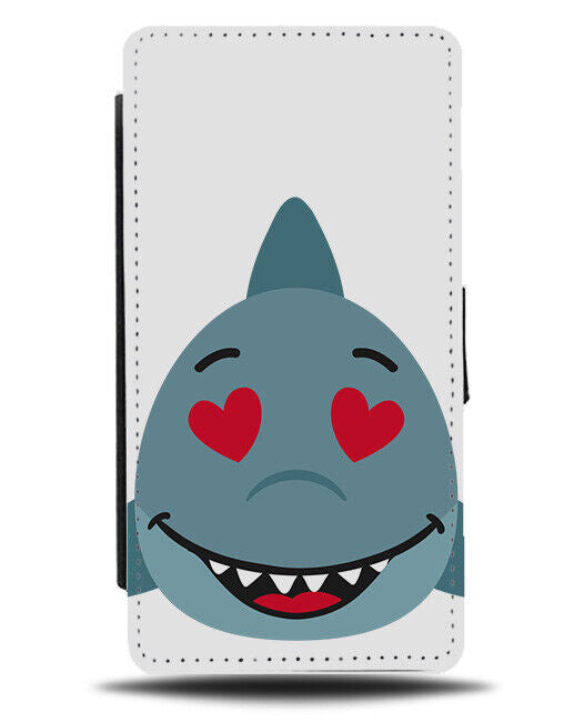 Loved Up Shark Flip Wallet Case Love Heart Eyes Loveheart Eye Shapes K263