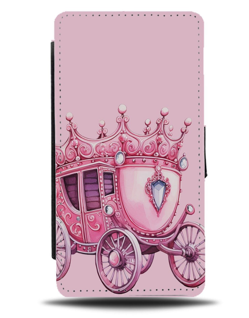 Pink Fairytale Carriage Flip Wallet Case Carriages Storybook Girls Girl CJ87