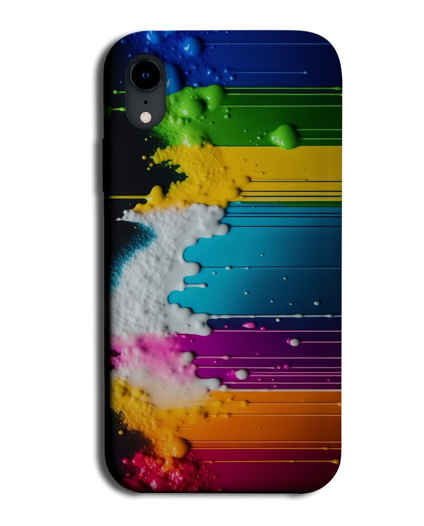 Multicoloured Paint Brushstrokes Phone Case Cover Dripping Paints Rainbow CB08