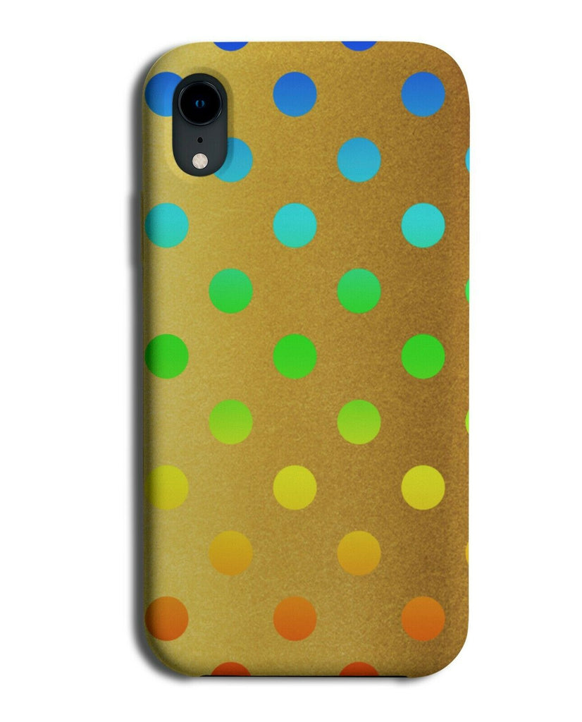 Gold and Multicoloured Spotted Phone Case Cover Polka Dot Spots Multicolour i560