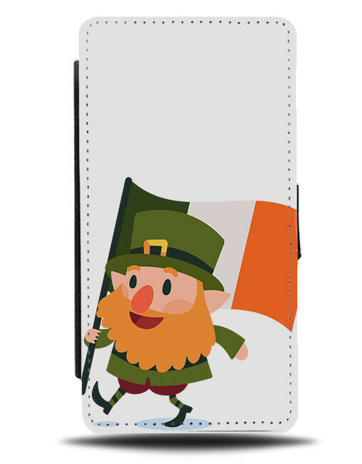 Irish Exploring Leprechaun Gnome Flip Wallet Case Gnomes Flag Flags Pole J598