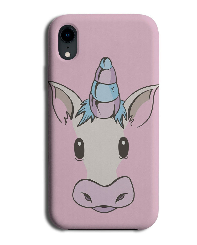 Unicorn Face Phone Case Cover Eyes Nose Features Unicorns Pink Kids Girls K431