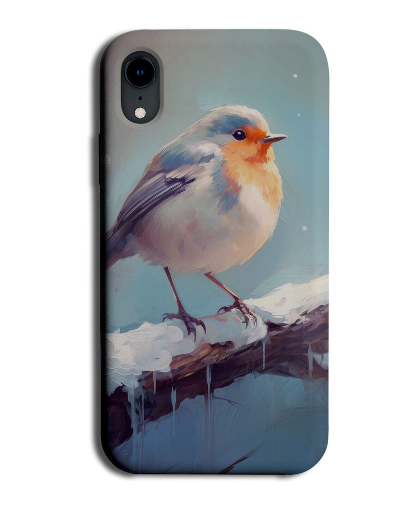 Frozen Christmas Card Robin Style Phone Case Cover Robins Bird Ice Winter CM15