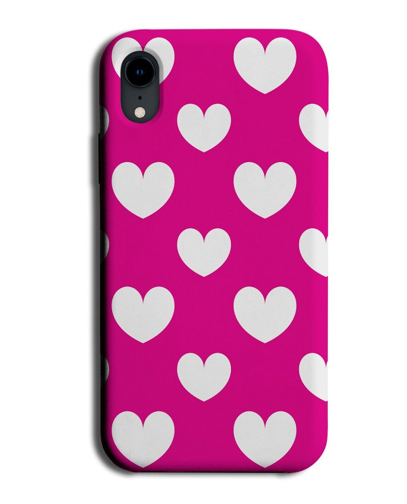 Hot Pink Love Hearts Phone Case Cover Heart Dark Grunge Girls Shapes White AA90
