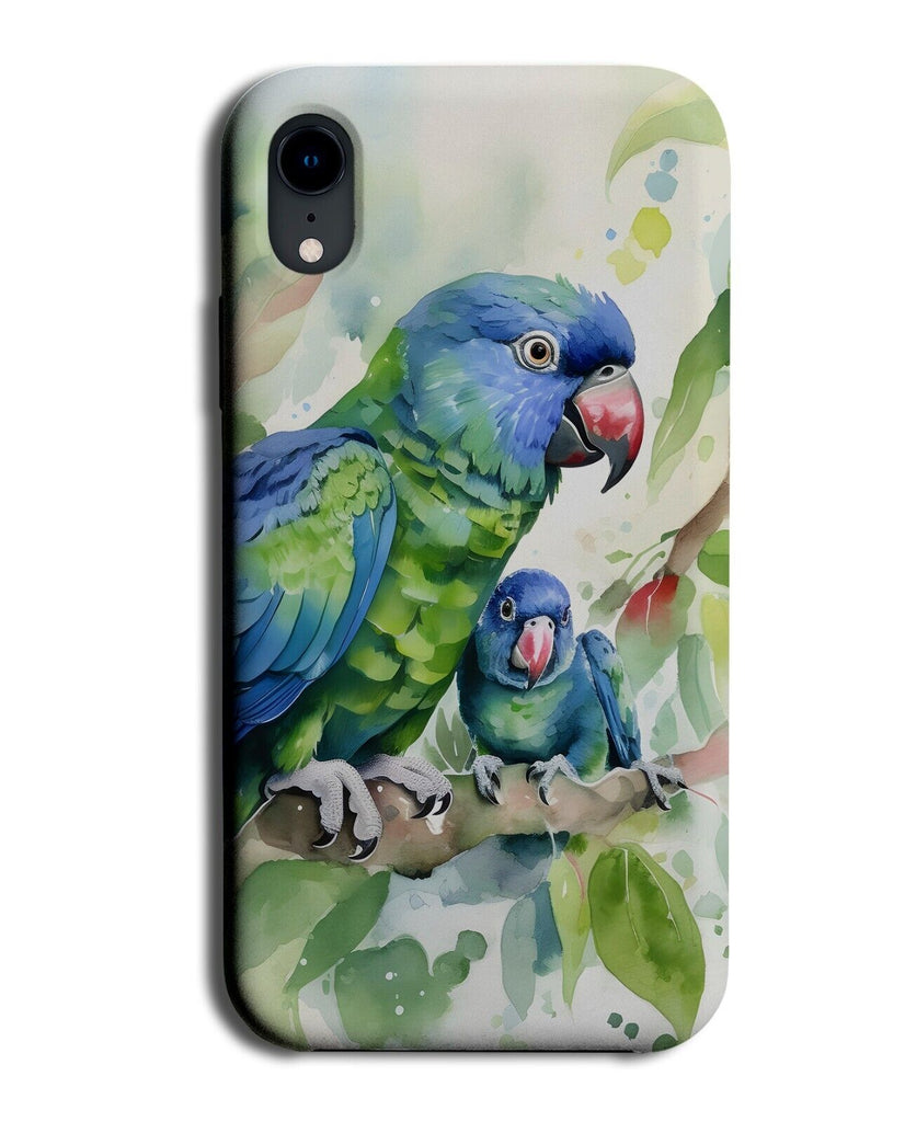 Watercolour Blue Pionus Parrot Phone Case Cover Parrots Bird Birds Pionuses DF40