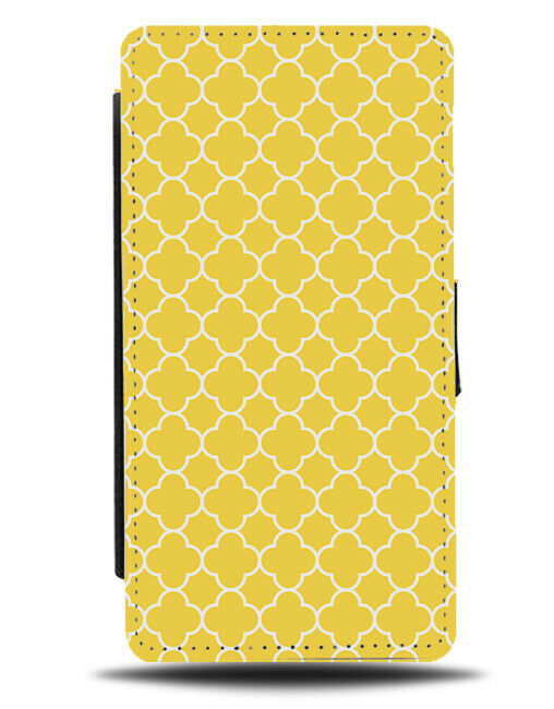 Yellow Mosaic Pattern Flip Wallet Case Moroccan Tiling Morocco Coloured F749