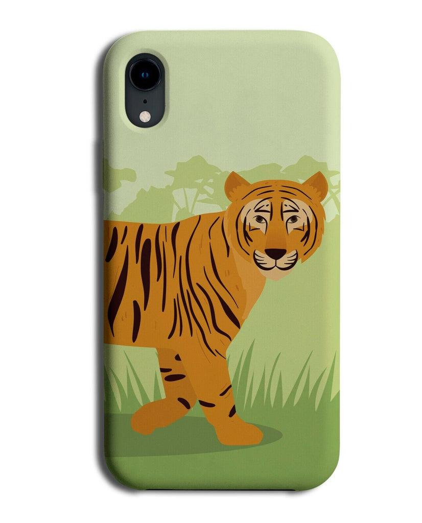 Kids Tiger Cartoon Phone Case Cover Tigers Illustration Jungle Childrens K354