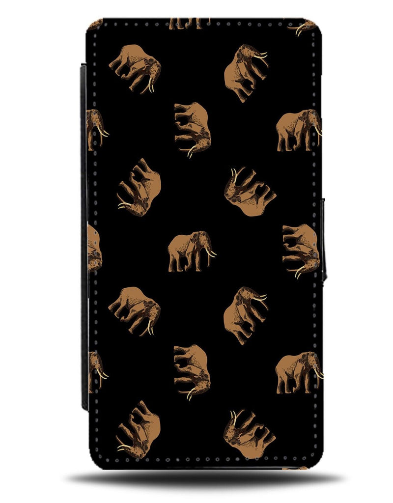 Falling Elephants Wallpaper Pattern Flip Wallet Case Elephant African Print AG40