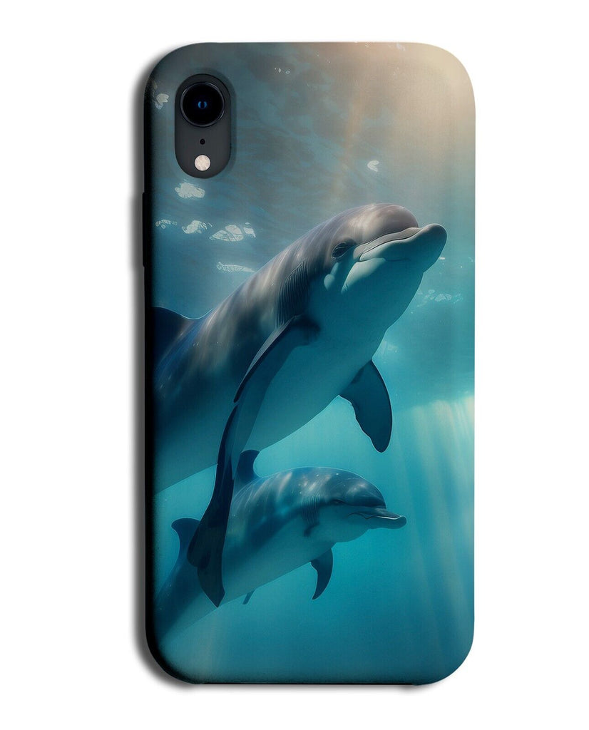Mom and Son Dolphin Phone Case Cover Daughter Mommy Mum Mummy Dolphins Sea AD74