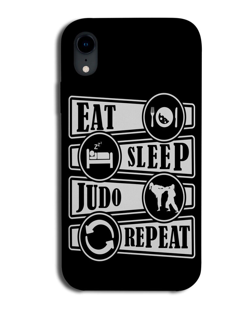 Eat Sleep Judo Repeat Phone Case Cover Judos Gift Club Kit Funny Novelty Q650