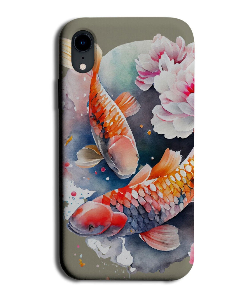 Watercolour Kois Phone Case Cover Koi Fish Painting Water-Colour Japan AU61