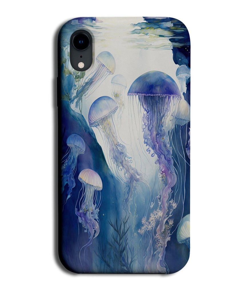 Swimming Jellyfish Phone Case Cover Jelly Fish Swim Ocean Sea Purple Blue DC43