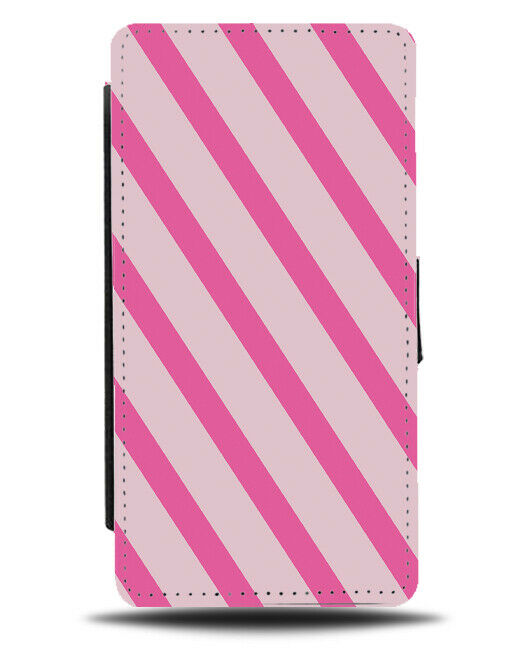Baby Pink and Hot Pink Striped Flip Cover Wallet Phone Case Stripes Lines i801