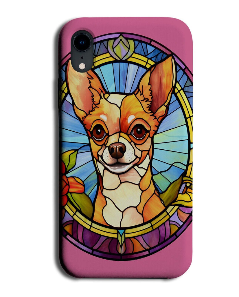 Stained Glass Chihuahua Design Phone Case Cover Artwork Chihuahuas Face Dog CY24
