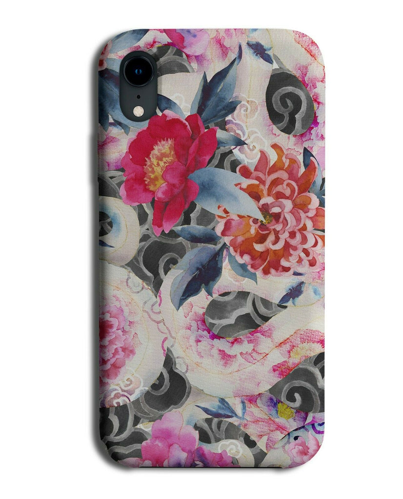 Flowers and Fish Phone Case Cover Koi Floral Flower Fishes Water Red Roses G192