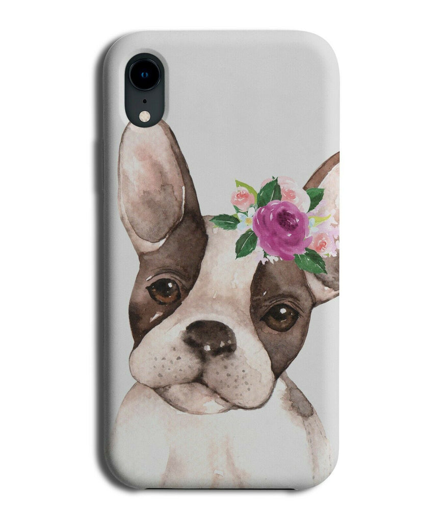 French Bulldog In Flower Crown Phone Case Cover Girls Floral Funny Bull Dog H977