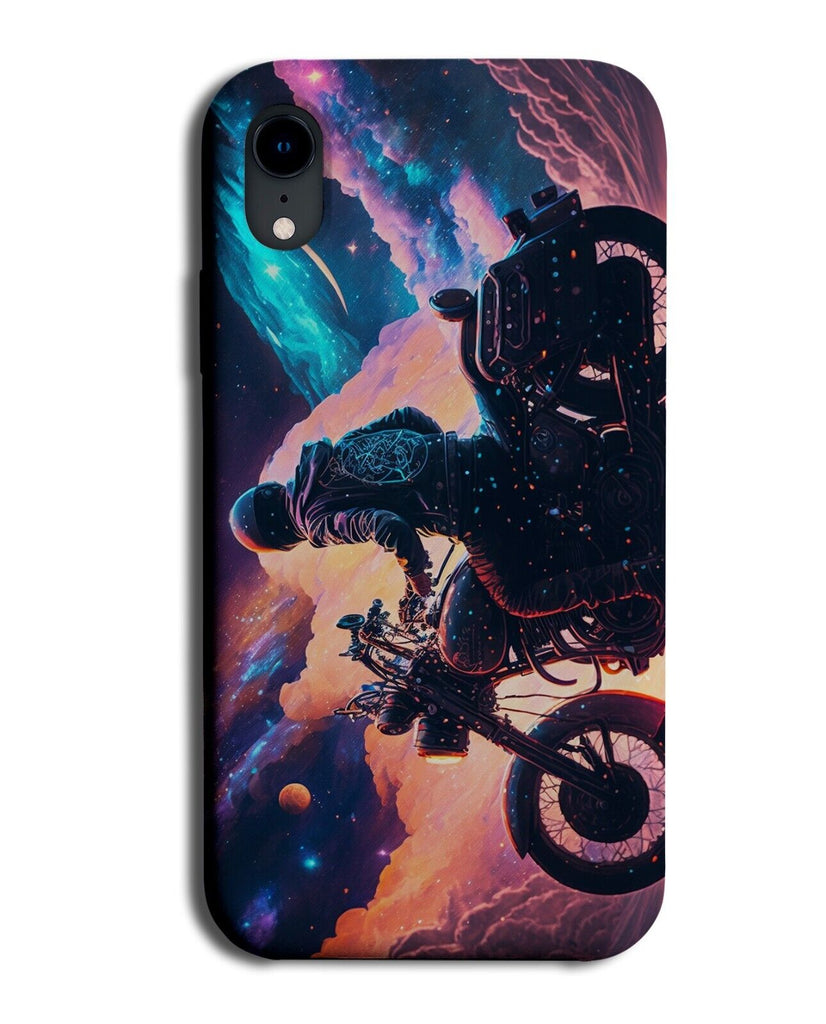 Biker In Space Phone Case Cover Bikers Motorbikes Motorbike Stars Planets CH80