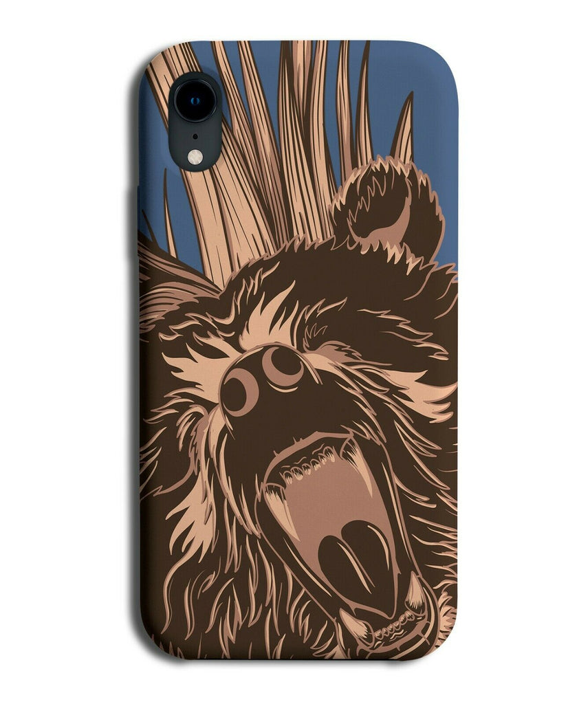 Scary Brown Bear Cartoon Drawing Phone Case Cover Bears Grizzly Comic Book E525