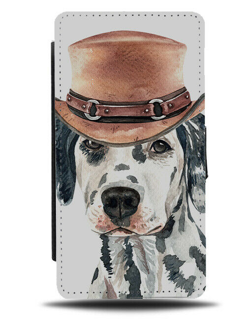 Dalmatian Flip Wallet Phone Case Dog Dogs Fancy Dress Funny Gift Present K530