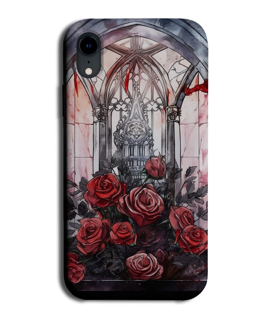Gothic Flower Bed Phone Case Cover Red Roses Rose Goth Church Floral Grunge BD96