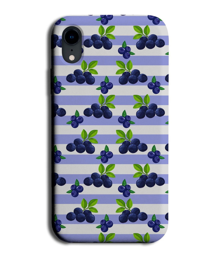 Purple & White Blue Berries Pattern Phone Case Cover Blueberries Blueberry Q547B