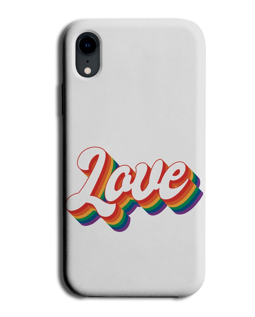 Retro Pride Love Quote Phone Case Cover Word Words Saying Quotes LGBT LGBTQ AW37