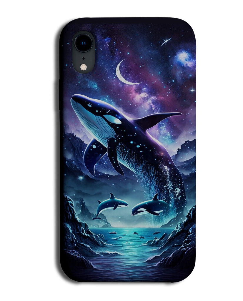 Beautiful Jumping Killer Whale Phone Case Cover Sky Stars Orcas Picture AN09