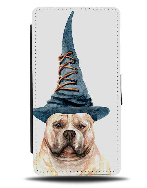 Staffordshire Bull Terrier Flip Wallet Phone Case Wizard Hat Magic Witches K641