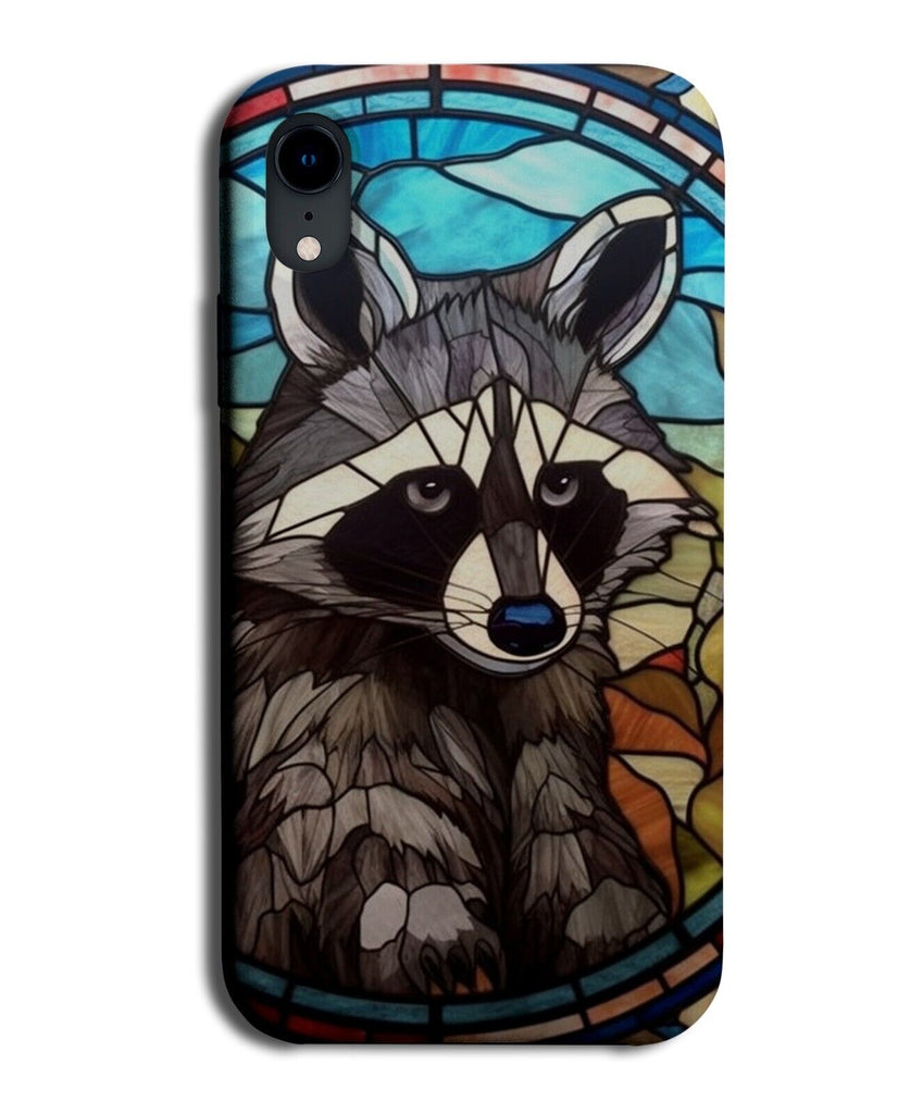 Raccoon Stained Glass Window Design Phone Case Cover Raccoons Racoon Face DF52