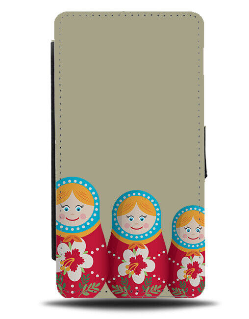 Russian Babushka Stacking Dolls Picture Flip Wallet Case Dolls Russia Women K238