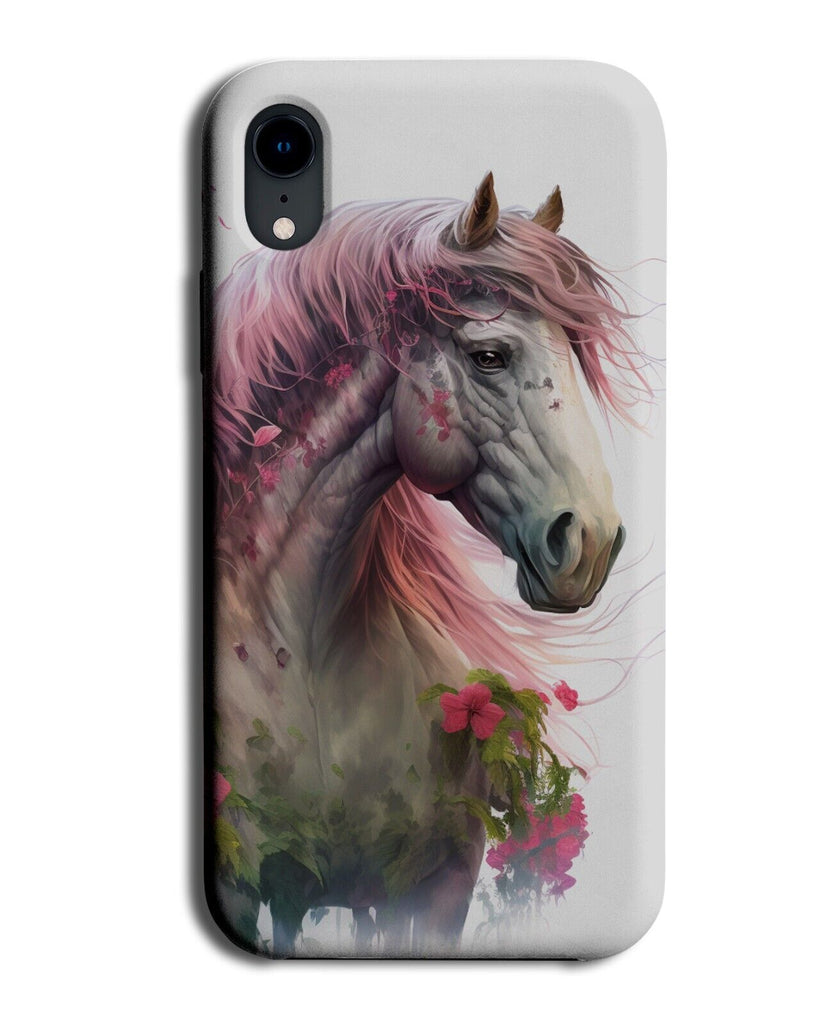 Fairy Horse Phone Case Cover Horses Flowers Around It Large Horses Picture AW72