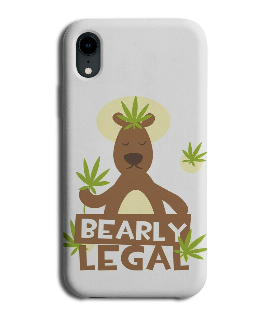 Bearly Legal Phone Case Cover Stoner Bear Cartoon Canabis Leaf Picture E467