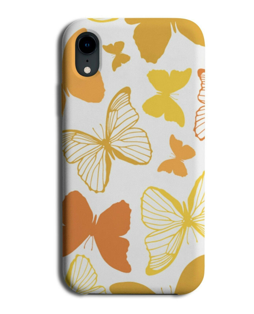 Dark and Light Orange Butterfly Wings Phone Case Cover Silhouette E932