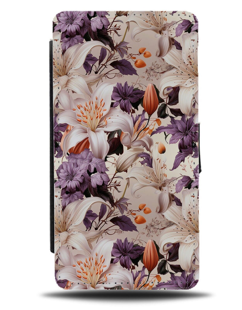 Lilies Pattern Flip Wallet Case Lillies Lilly Lilly's Flower Floral Flowers DB18