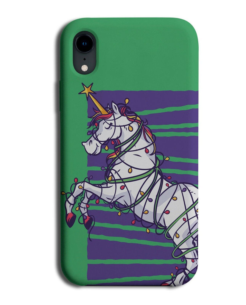 The Christmas Unicorn Tree Phone Case Cover Funny Xmas Decorations Lights K426