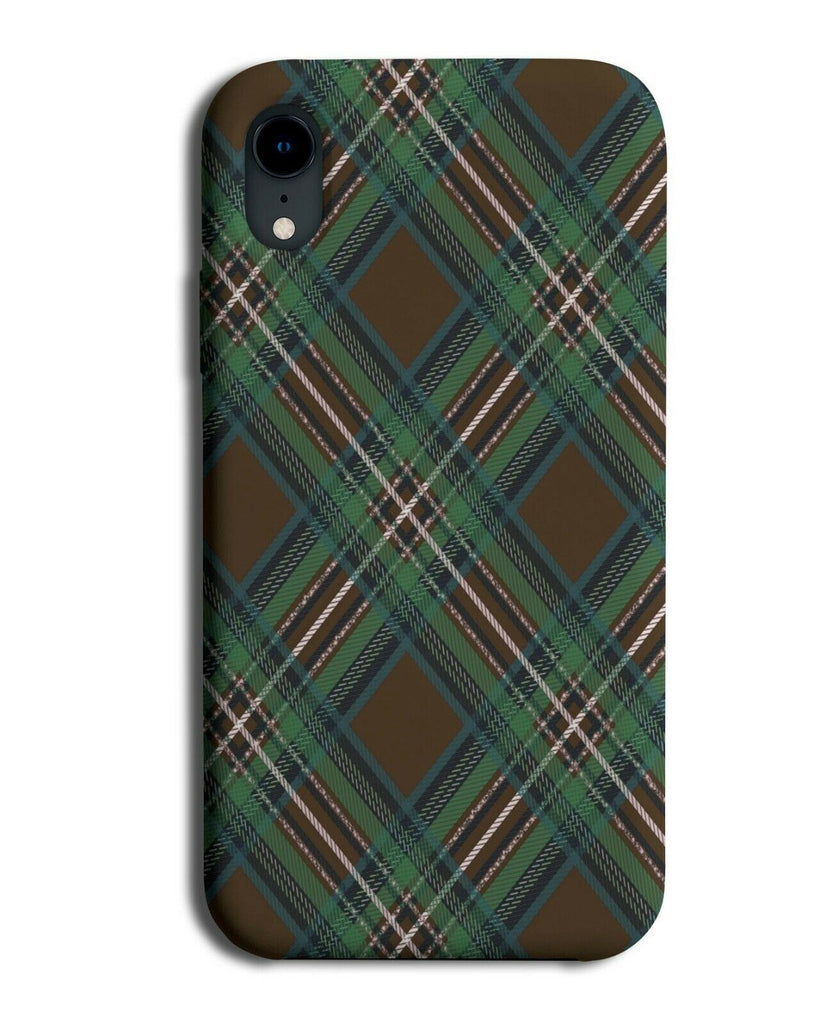Brown Dark Tartan Patterning Phone Case Cover Pattern Stylish Browned F788
