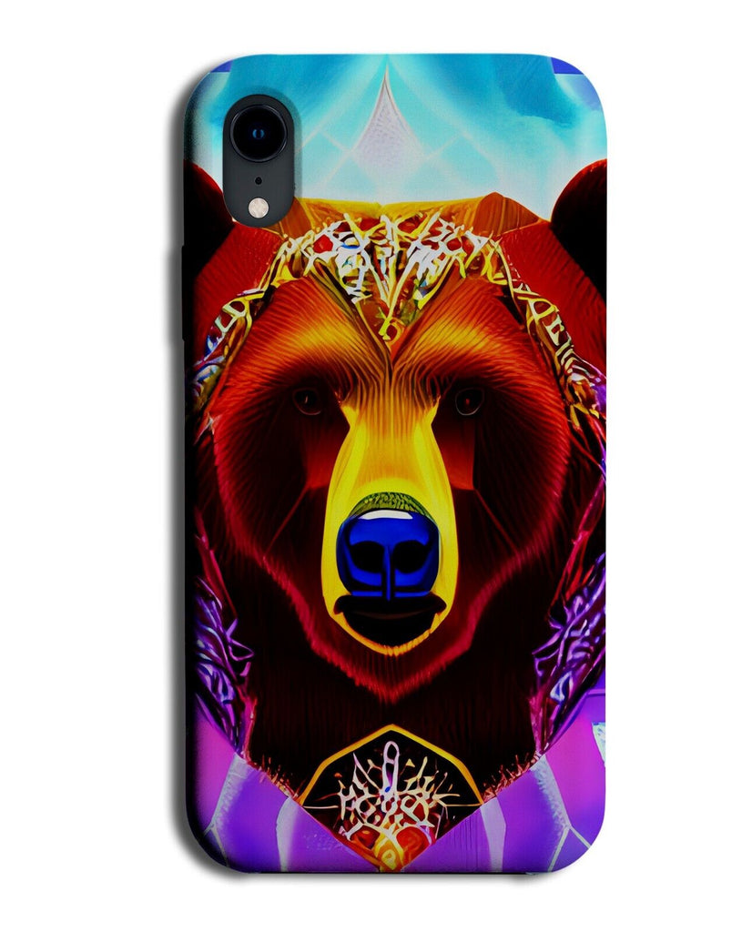Exotic Fancy Brown Bear Phone Case Cover Bears Face Glamorous Queen King Q515A
