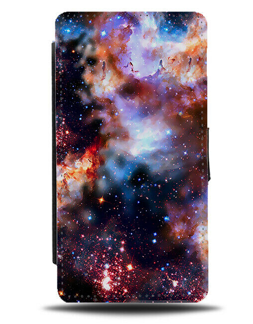 Colourful Space Sky Flip Wallet Case Outer Space Picture Stars Colours Sky G355