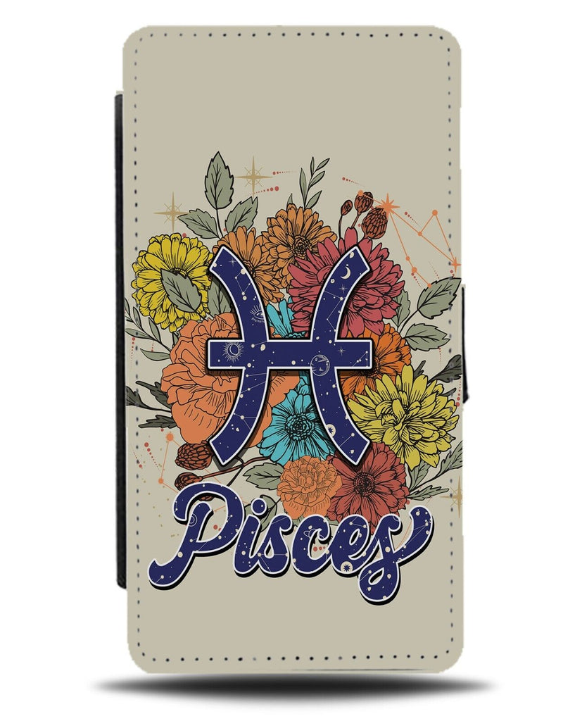 Pisces Star Sign Flip Wallet Case Signs Zodiac Symbol Logo Pisce Design AB22