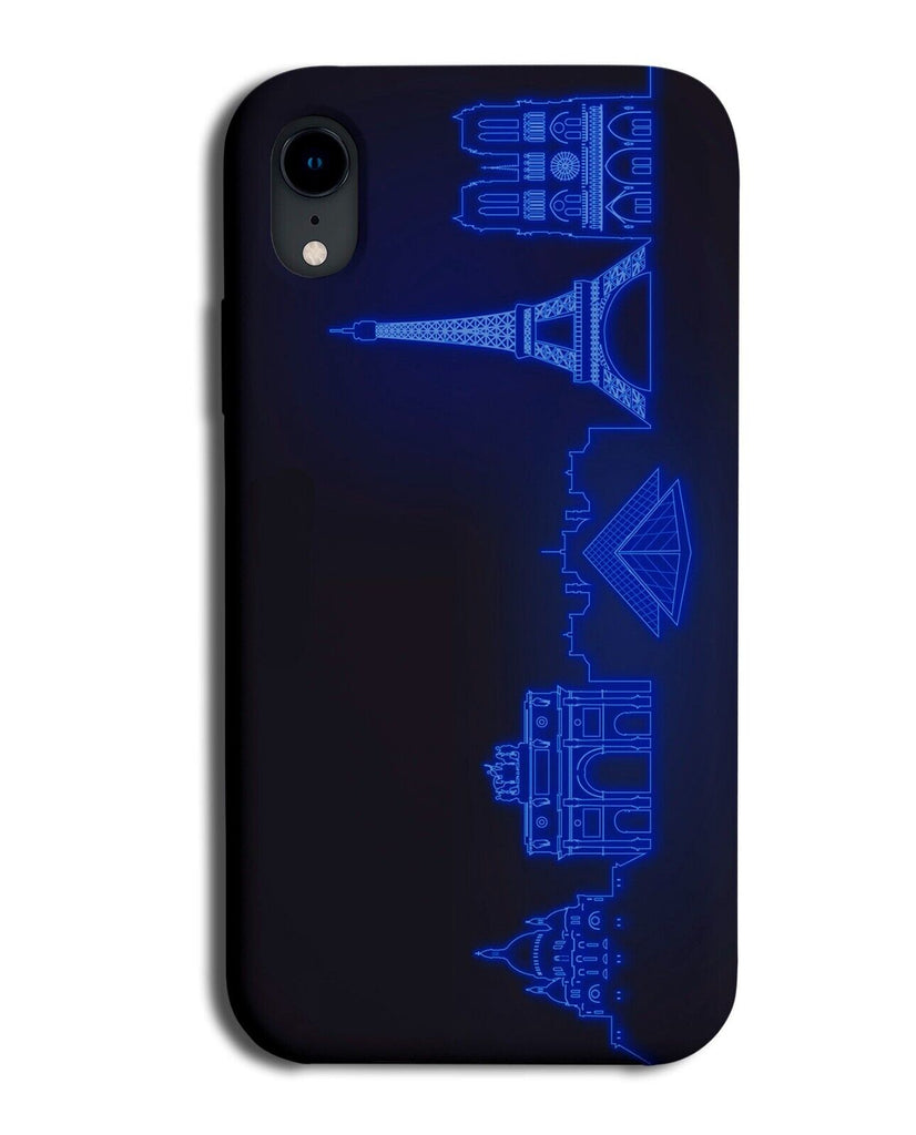France Landmarks Neon Outline Shapes Phone Case Cover Building French Paris Q410
