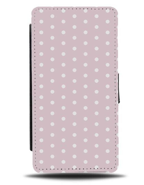 Baby Pink Polka Dots Flip Wallet Case Dot Pattern Design Pale Coloured H315