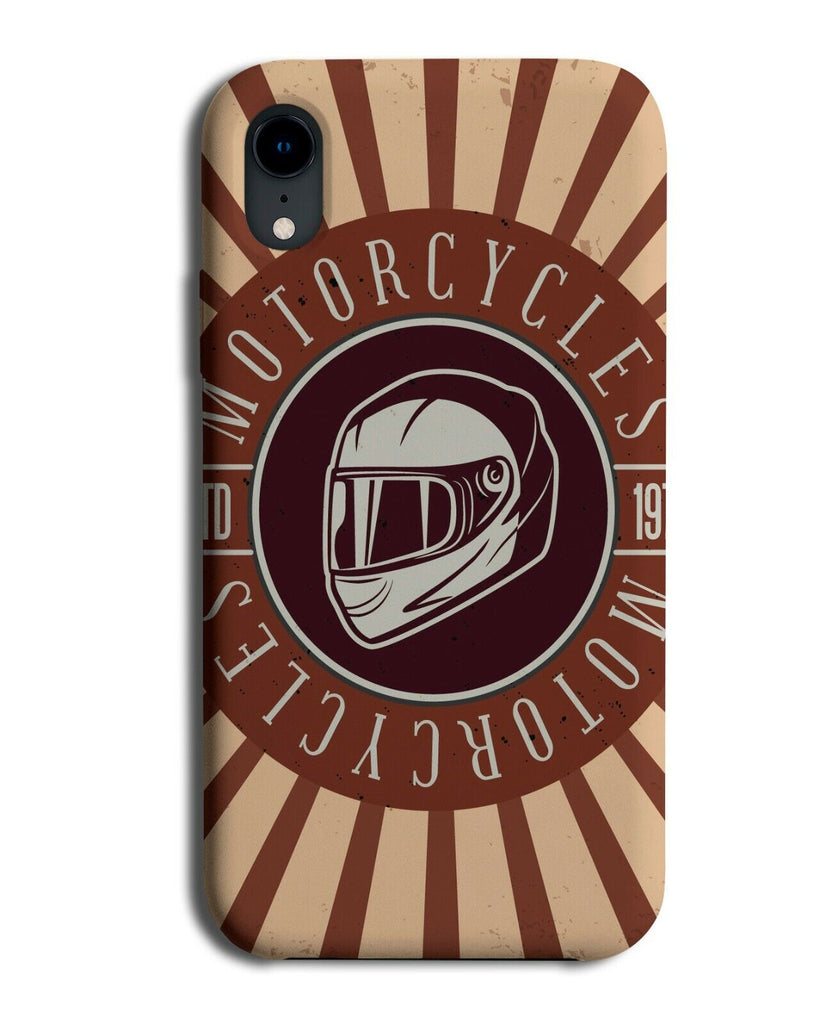 Retro Motorbike Helmet Poster Design Phone Case Cover Vintage Style Theme J852