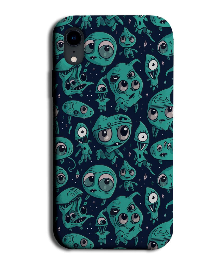 Cartoon Ghouls Phone Case Cover Ghoul Aliens Green Monster Monsters Space BF61