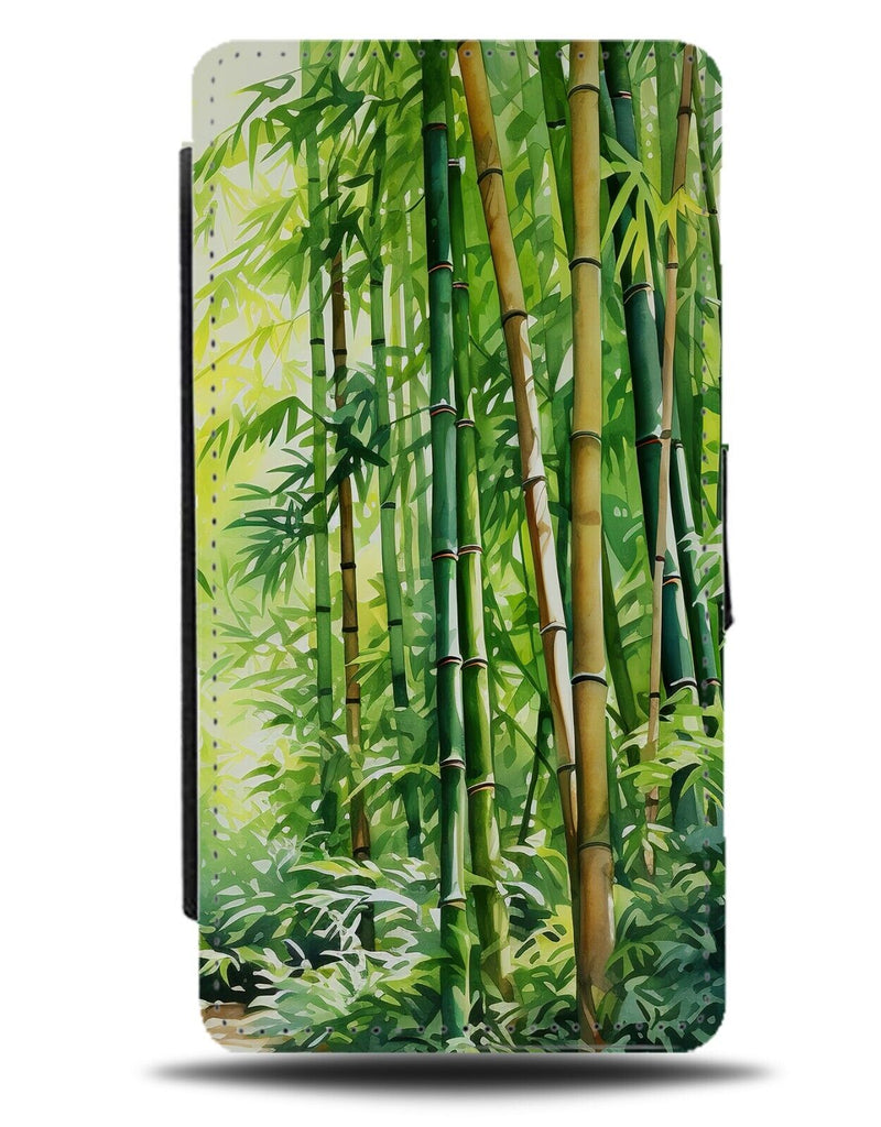 Bamboo Forest Flip Wallet Case Jungle Bamboos Tree Trees Wild Nature Scene CZ62