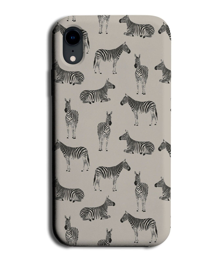 Vintage Zebras Wallpaper Phone Case Cover Zebra Animal Pattern Multiple CD15