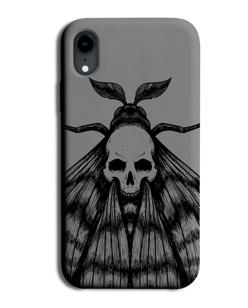 Luna Moth Sketch Phone Case Cover Skull Skulls Drawing Sketched Dark Grey P126